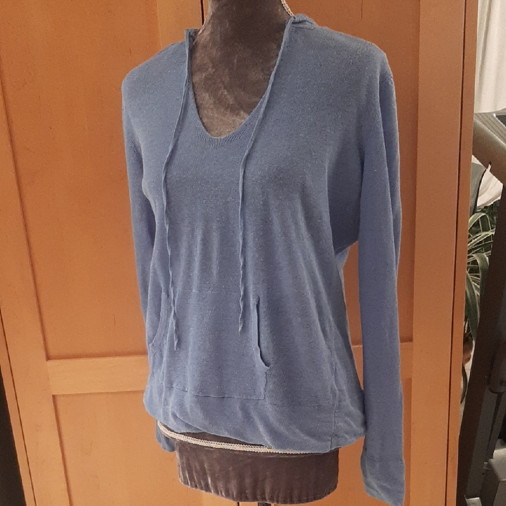HIHO💙100% LINEN Hooded Sweater Size S
